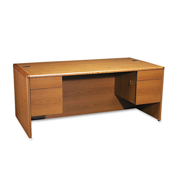 HON® 10700 Series Double Pedestal Desk With Three-quarter Height Pedestals, 72" X 36" X 29.5", Bourbon Cherry freeshipping - TVN Wholesale